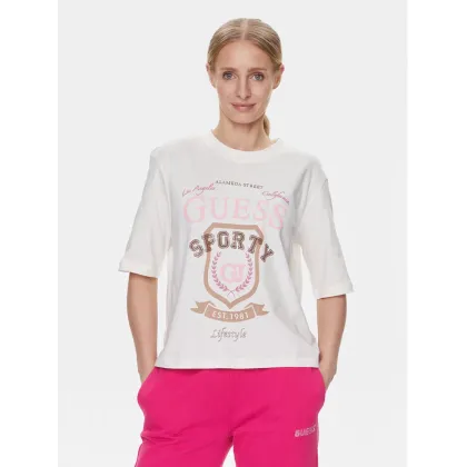 Zdjęcie Guess T-Shirt V4RI07 K8FQ4 Biały Boxy Fit