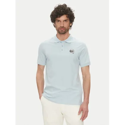 Zdjęcie KARL LAGERFELD Polo 745710 552224 Błękitny Regular Fit