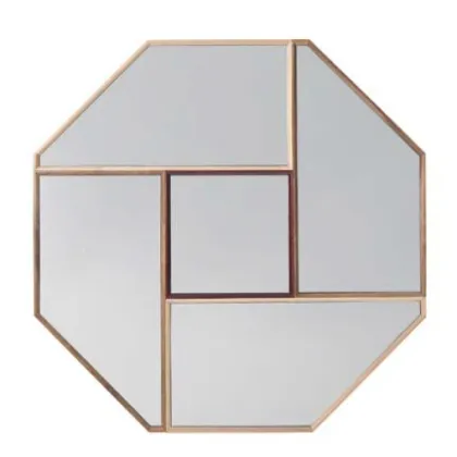 Picture Elegant mirror with varnished wood profiles - Ana Roque