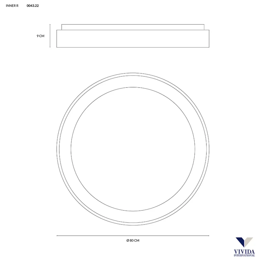 obrazek 2 Prosto z Włoch - plafon Inner R 80 - 80W, 4800LM, 3000K