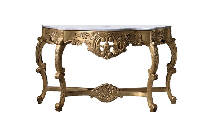 obrazek 1 Marmur, antyczne złoto - luksusuowa konsola łazienkowa ISABEL - Collecion Alexandra