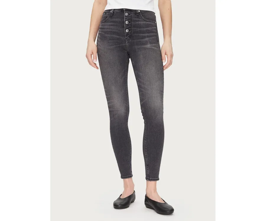 obrazek 1 Calvin Klein Jeans Jeansy J20J225509 Czarny Super Skinny Fit