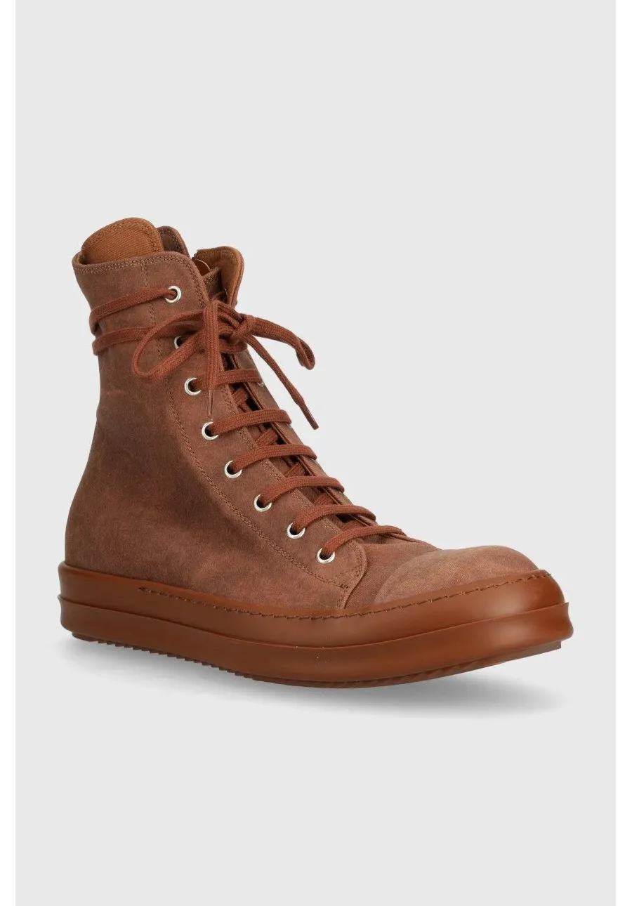 obrazek 1 Rick Owens trampki Denim Shoes Sneaks męskie kolor brązowy DU01D1800.SCFT.545454
