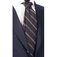 Picture Beautiful, woolen tie with striped silk