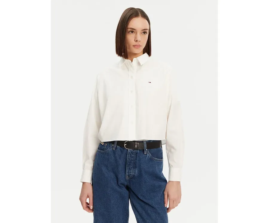 obrazek 1 Tommy Jeans Koszula DW0DW19354 Biały Relaxed Fit