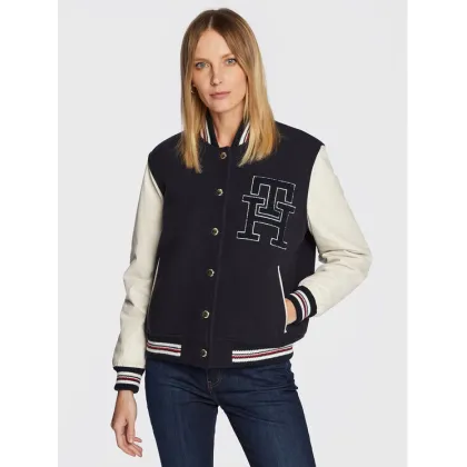 Zdjęcie Tommy Hilfiger Kurtka bomber Blend WW0WW37308 Granatowy Regular Fit