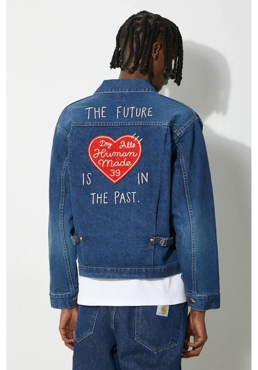 obrazek 1 Human Made kurtka jeansowa Denim Work Jacket męska kolor granatowy przejściowa HM27JK015