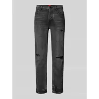 Zdjęcie Jeansy o kroju tapered fit z przetarciami model ‘HUGO 634’