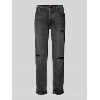 Zdjęcie Jeansy o kroju tapered fit z przetarciami model ‘HUGO 634’