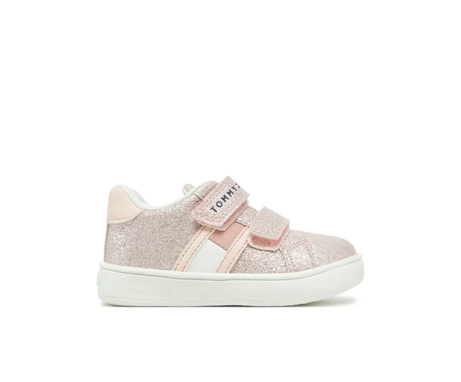 obrazek 1 Tommy Hilfiger Sneakersy Flag Low Cut Velcro Sneaker T1A9-33725-0745 M Różowy