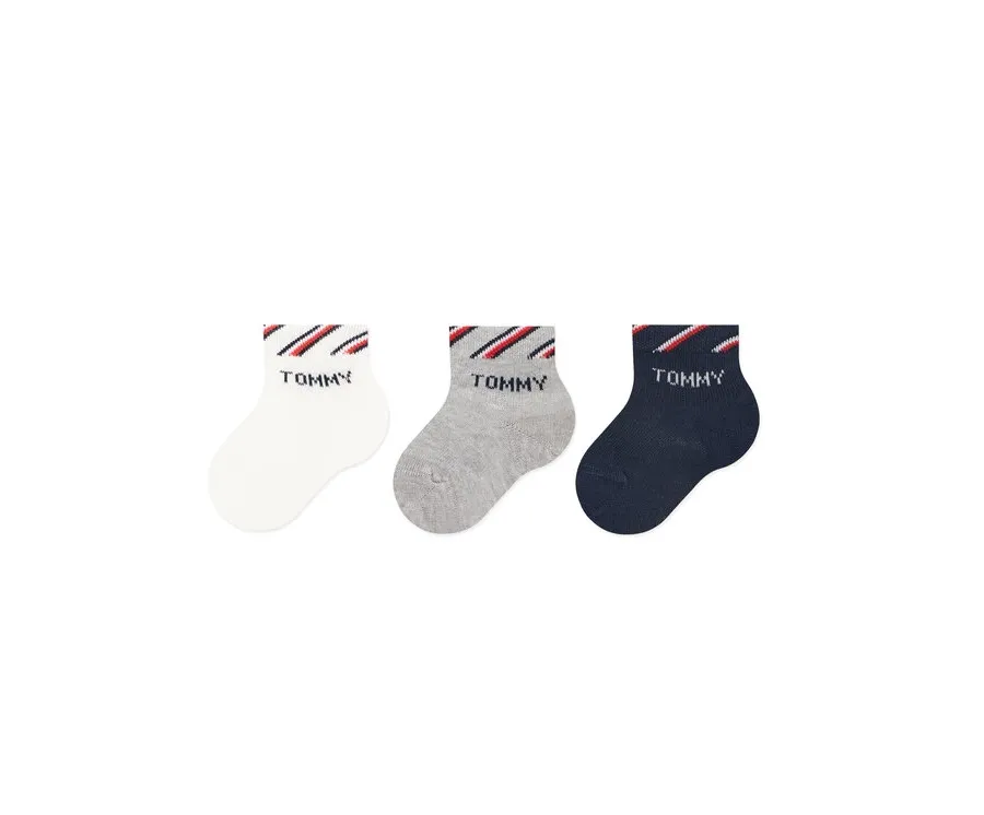 obrazek 1 Tommy Hilfiger Zestaw 3 par wysokich skarpet dziecięcych 701220277 Kolorowy