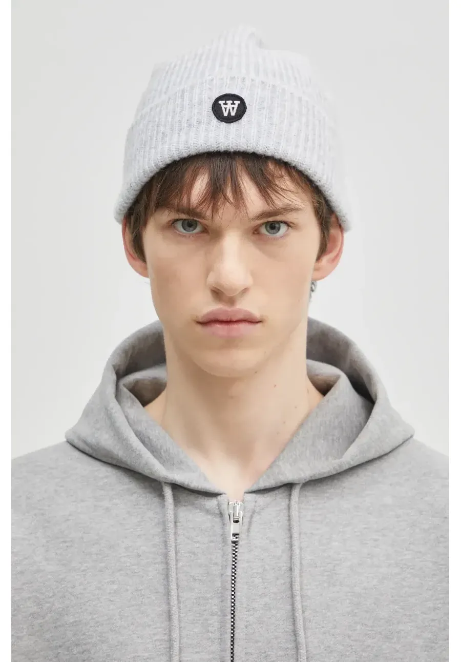 obrazek 1 Wood Wood czapka z domieszką wełny Vin AA Beanie kolor szary  10320804.4068