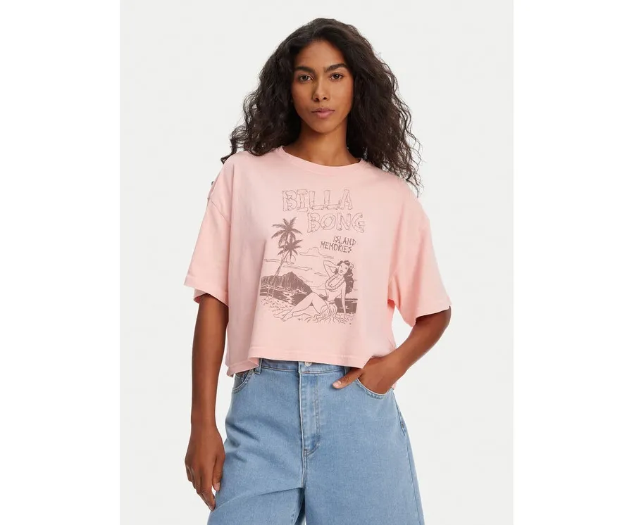 obrazek 1 Billabong T-Shirt Island Memories EBJZT00427 Koralowy Oversize