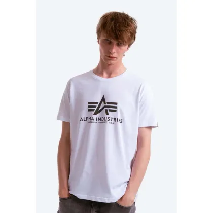 Zdjęcie Alpha Industries t-shirt bawełniany Rainbow Reflective kolor biały z nadrukiem 100501RR.09-BIALY