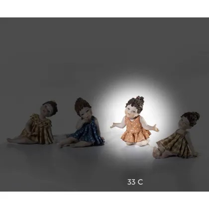 Zdjęcie Lalka porcelanowa dziewczynki w łososiowej sukience - Sibania