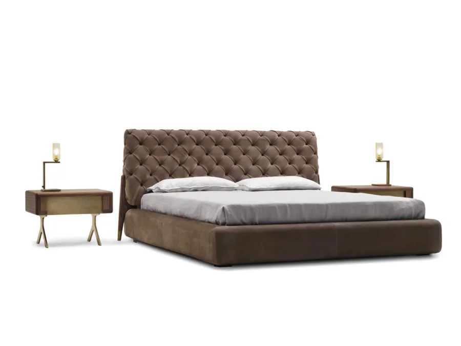 obrazek 1 Łóżko Chanel, queen size - ręcznie robiony capitonné z wysokiej jakości skór lub materiałów - Ulivi Salotti