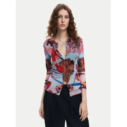 Zdjęcie Desigual Bluzka Surreal Blossom 24WWTK84 Kolorowy Slim Fit