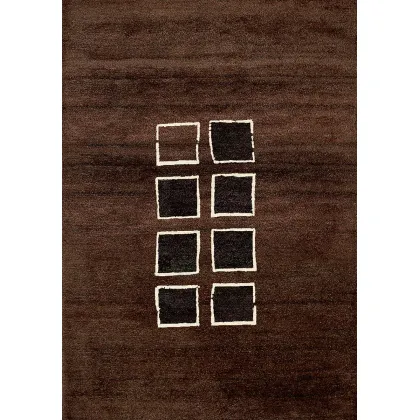 Zdjęcie Brązowy abstrakcyjny dywan wykonany z wełny - Sartori Rugs