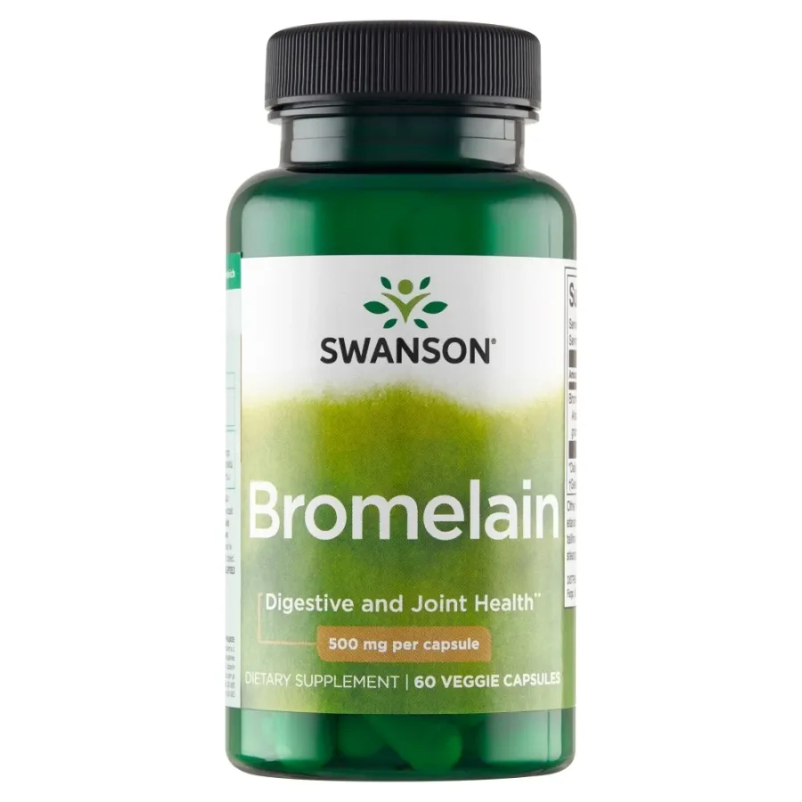 obrazek 1 Swanson Bromelina Maksymalna Moc 500 mg Kapsułki