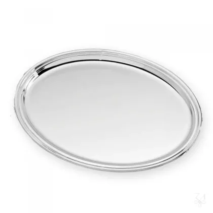 Zdjęcie Owalna srebrna taca o nowoczesnym kształcie - Zaramella Argenti