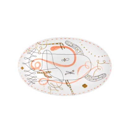 Zdjęcie Stylowy duży talerz Folkifunki z niepowtarzalnym ozdobnym wzorem - Vista Alegre