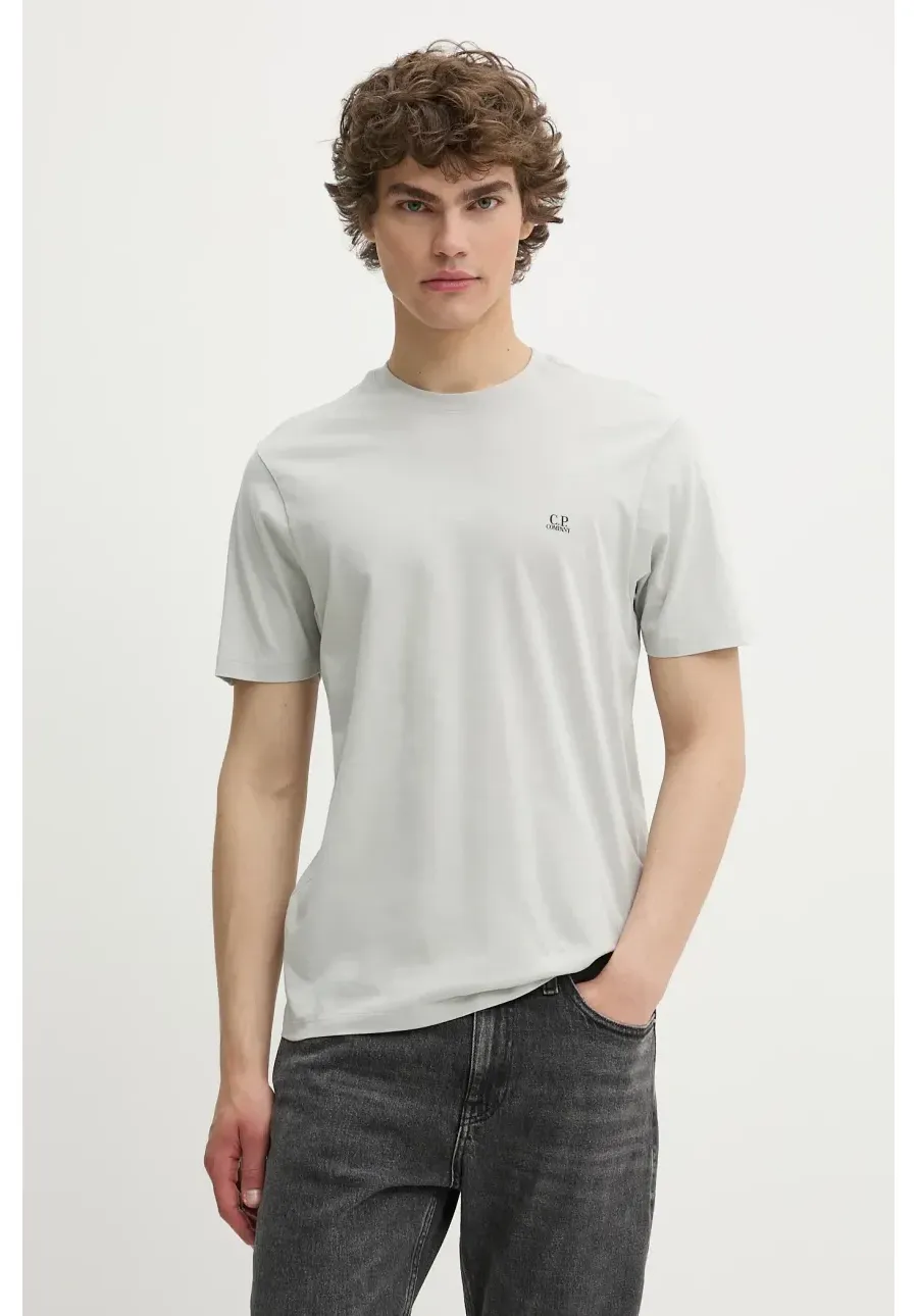 obrazek 1 C.P. Company t-shirt bawełniany męski kolor szary z nadrukiem 18CMTS030A005100W
