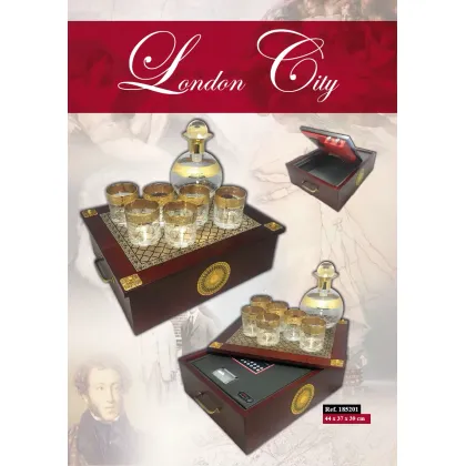Zdjęcie Zestaw do whisky w komplecie z sejfem London City