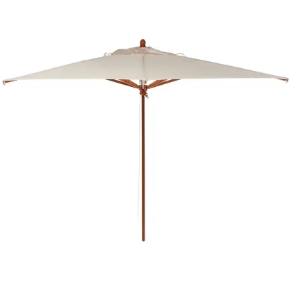 Zdjęcie Wyjątkowy kwadratowy parasol z drewnianym słupkiem, średnicy 200 cm do ogrodu