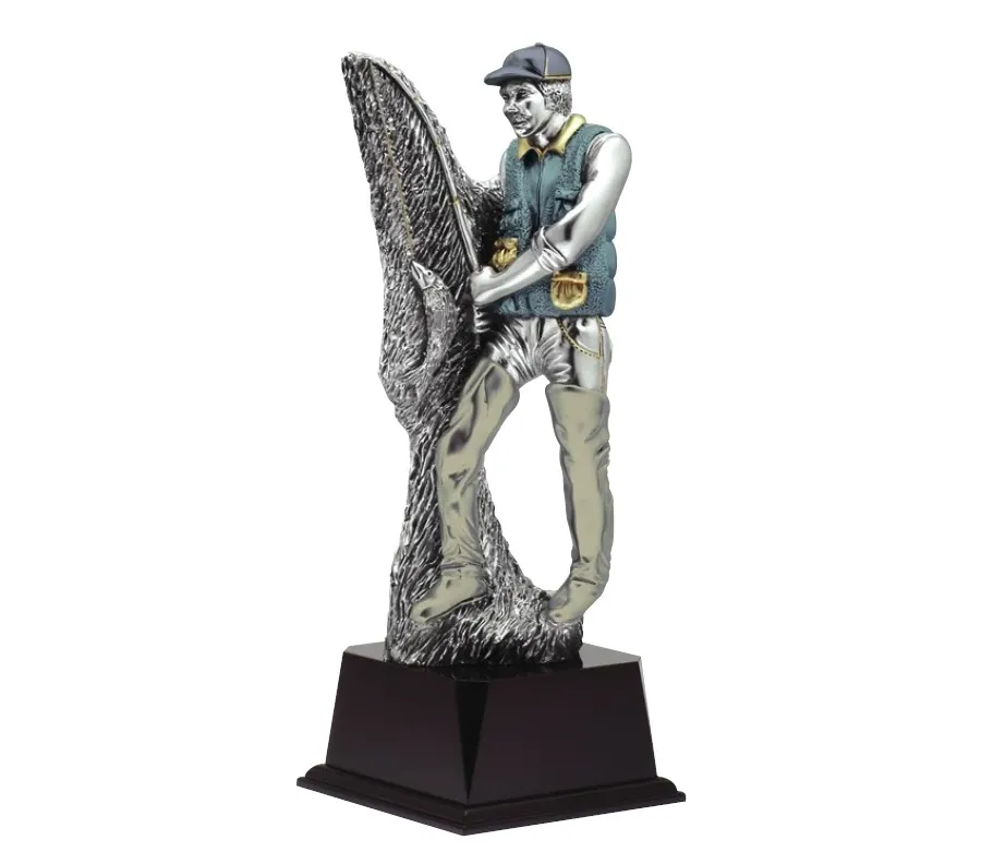 picture 1 Figurine with angler and fish - Astra Argenti