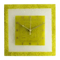 Picture Arabeska wall clock in yellow
