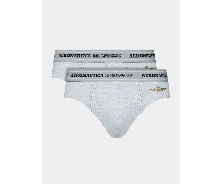 obrazek 1 Aeronautica Militare Komplet 2 par slipów AM1USL002 Szary