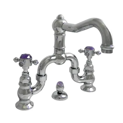 Zdjęcie Kran mostkowy z ceramiczną głowicą w antycznym stylu - Officina Nicolazzi