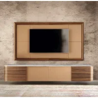 Picture Wooden frame for York TV with leather insert