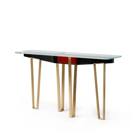 Zdjęcie Prostokątna konsola z ceramicznymi płytkami H.80xL.150xP.40 cm