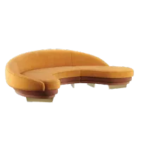 Picture A beautiful, stylish sofa with a round shape