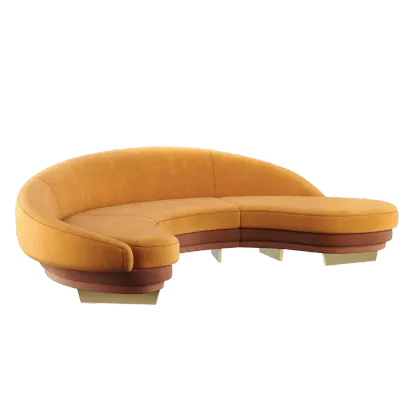 Zdjęcie Piękna stylowa sofa o obłym kształcie
