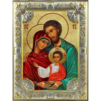 Zdjęcie Efektowna Ikona Święta Rodzina 19x25 cm