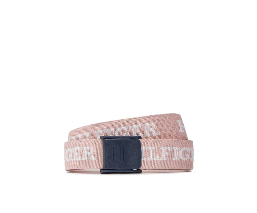obrazek 1 Tommy Hilfiger Pasek Dziecięcy Webbing Belt AU0AU01854 Różowy