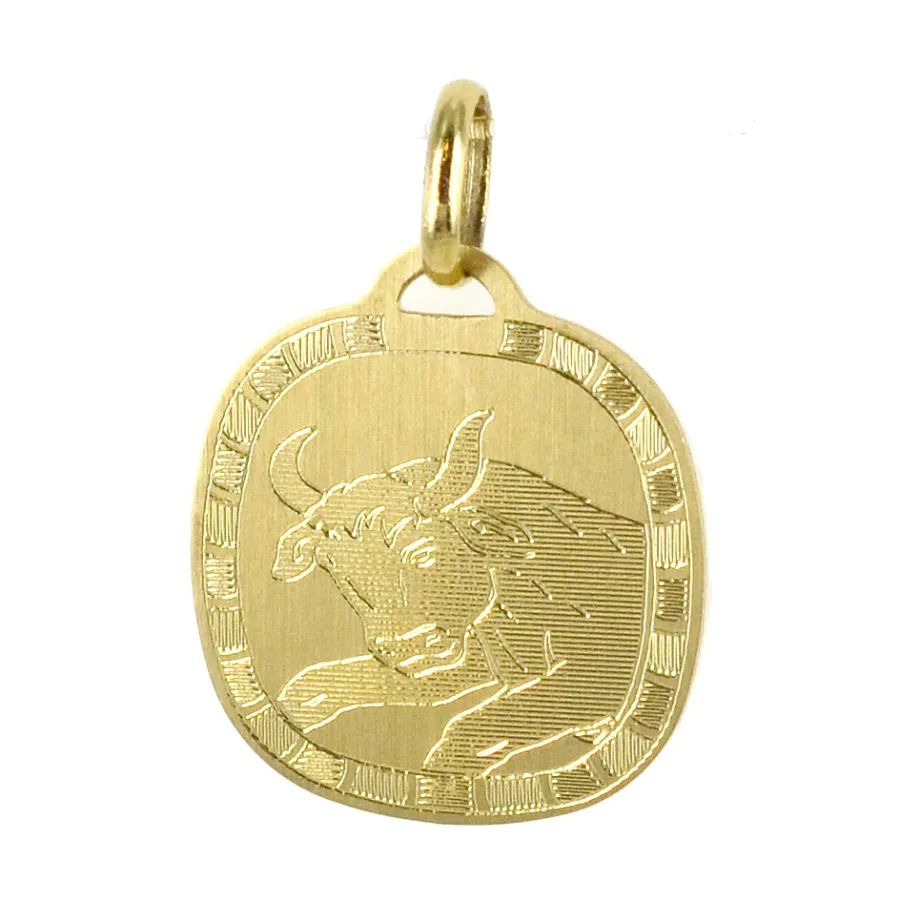 obrazek 1 Złota zawieszka ze znakiem zodiaku byka