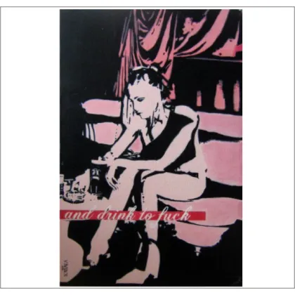 Zdjęcie And drink to fuck -  obraz akryl na płótnie 70x50 seria VERY LUXURY