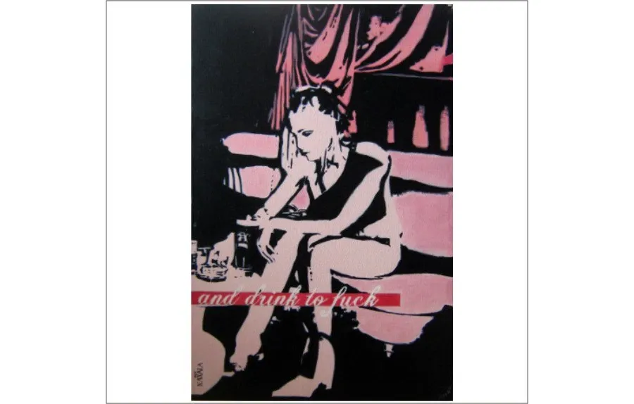 obrazek 1 And drink to fuck -  obraz akryl na płótnie 70x50 seria VERY LUXURY