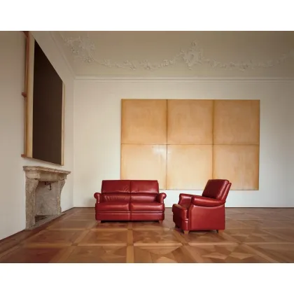 Zdjęcie Wysokiej jakości skórzana sofa dla miłośników klasycznego stylu – Mascheroni