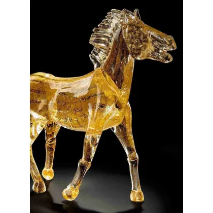 Zdjęcie Prestiżowa rzeźba szklanego konia Murano rozmiar M