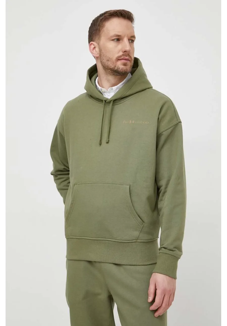 obrazek 1 Polo Ralph Lauren bluza męska kolor zielony z kapturem z nadrukiem