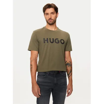 Zdjęcie Hugo T-Shirt Dulivio 50467556 Khaki Regular Fit HUGO