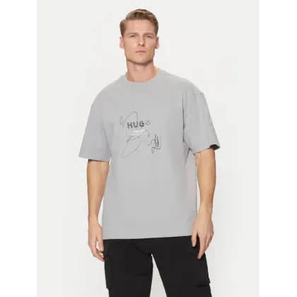 Zdjęcie HUGO T-Shirt Nabion 50530441 Szary Loose Fit