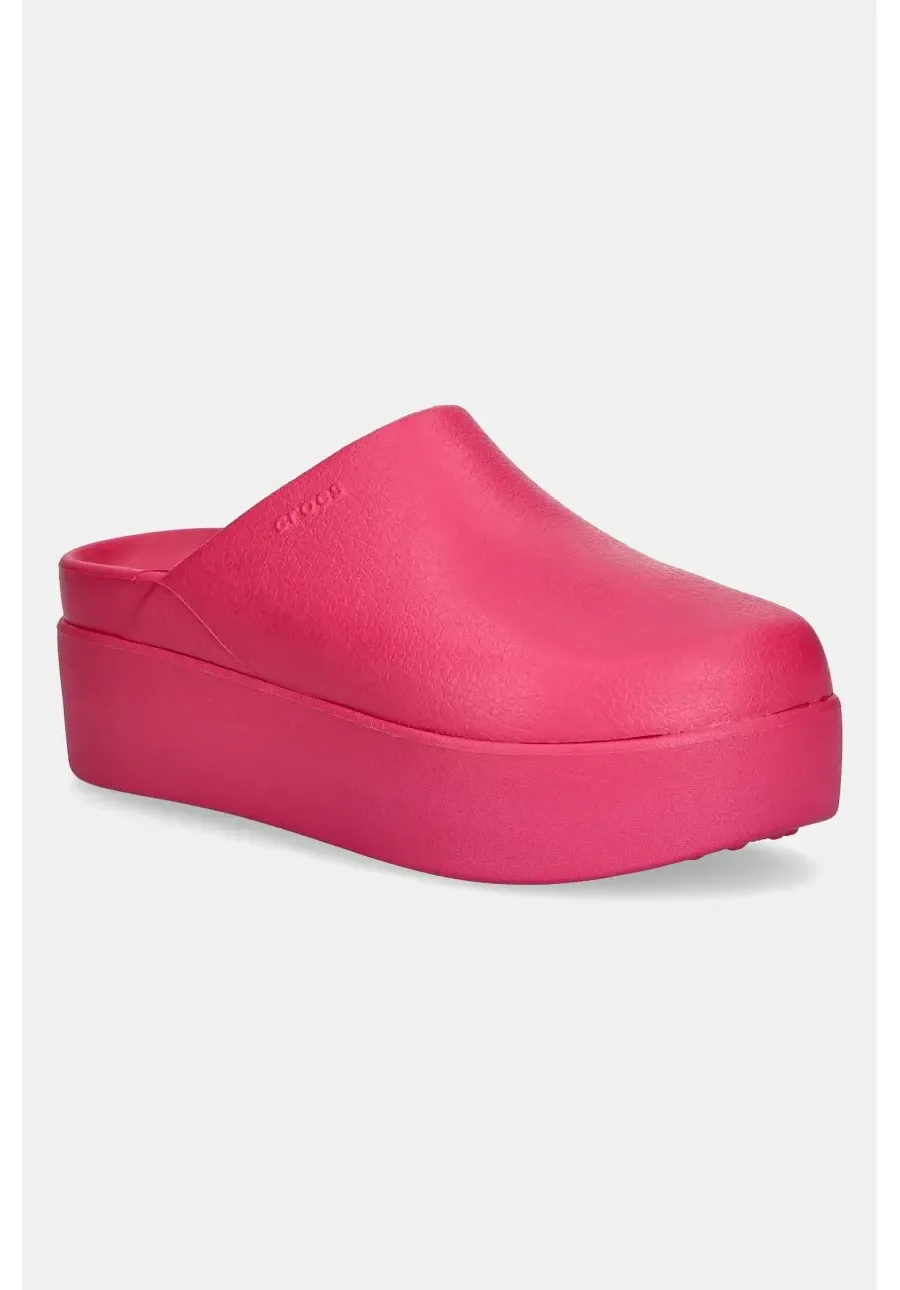 obrazek 1 Crocs klapki Dylan Platform Clog damskie kolor różowy na platformie 209869.0ZQ