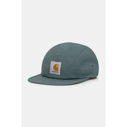 Zdjęcie Carhartt WIP czapka z daszkiem bawełniana Backley Cap kolor zielony z aplikacją I034853