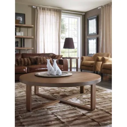 Zdjęcie Lity orzech amerykański - wysokiej jakości stolik kawowy  Ø120cm - Ulivi Salotti