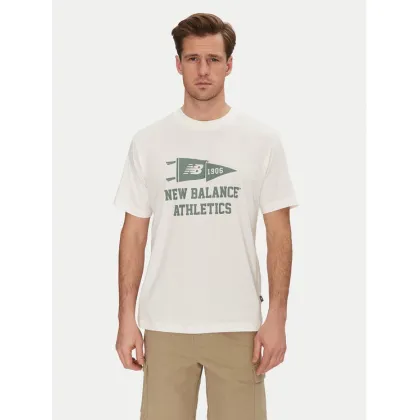 Zdjęcie New Balance T-Shirt MT51924 Biały Relaxed Fit